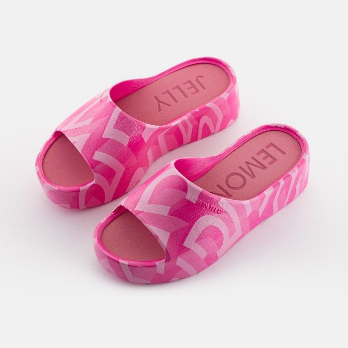 Lemon Jelly Women Slides | Vegan Pink Platform Slides ASTERIA 02 - 10020768