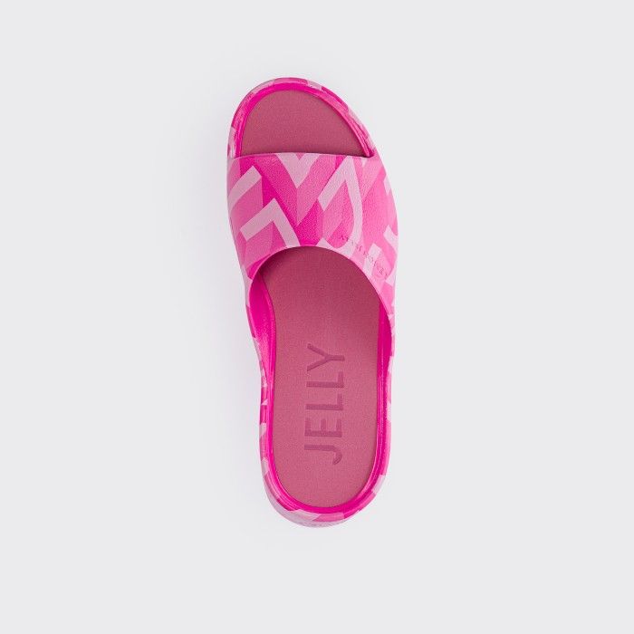 Lemon Jelly Women Slides | Vegan Pink Platform Slides ASTERIA 02 - 10020768