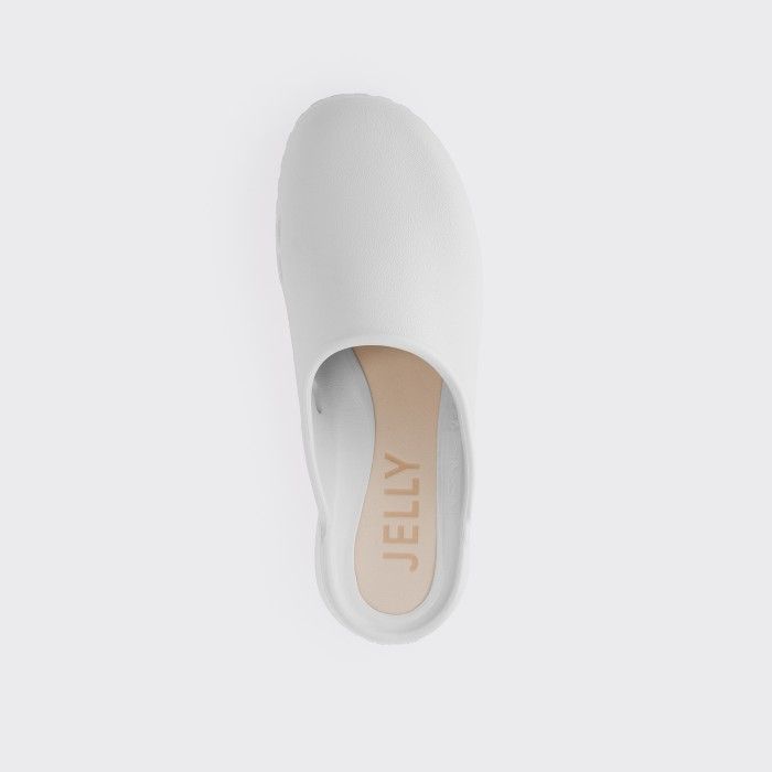 Lemon Jelly Women Slides | Vegan White Mule Shoes MAGNLIA 02 - 10020824