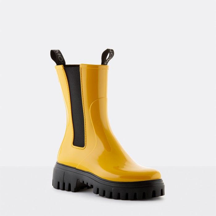 Vegan yellow mid calf boots CITY 17 | Lemon Jelly New Collection - 10021400