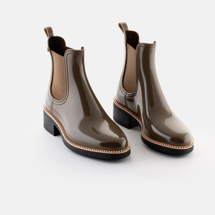 Vegan brown chelsea boots women AVA 27 | Lemon Jelly Boots - 10021281