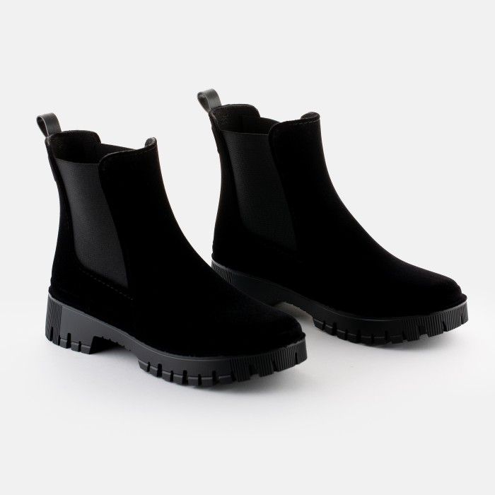 Vegan Black velvet ankle boots LIVY 01 |Lemon Jelly Women Boots - 10021309