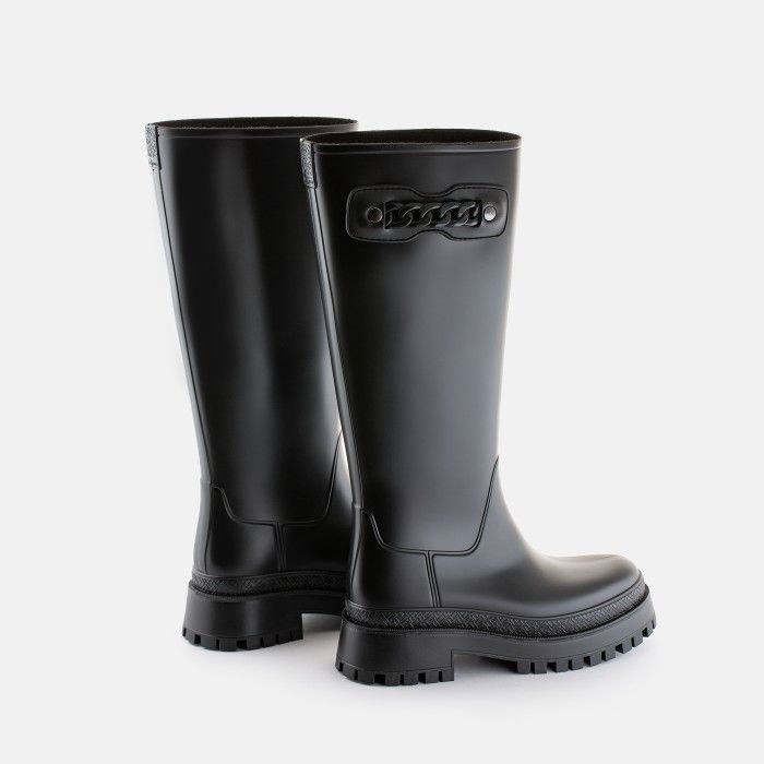 Black knee high boots with chunky sole GILMORE 01 | Lemon Jelly - 10021311
