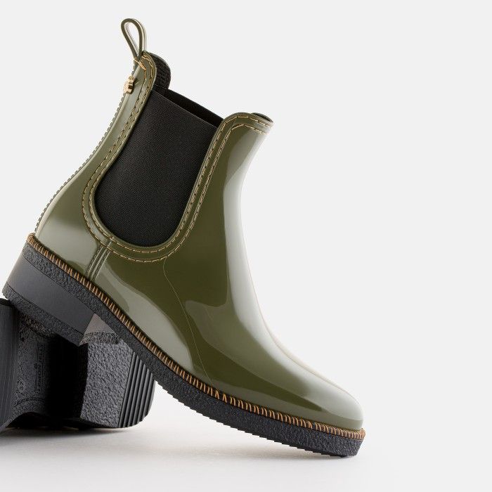 Military green vegan ankle boots WILLA 03 | Lemon Jelly Boots - 10021393