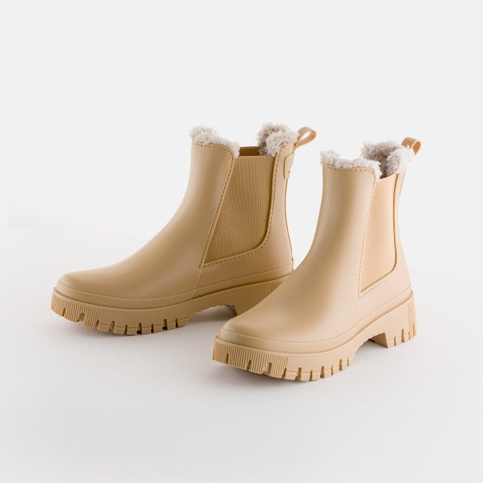 Vegan Beige fur boots WREN 02 | Lemon Jelly Boots New Collection - 10021433