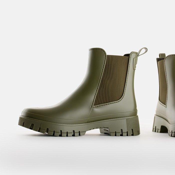 Matte Military green Vegan ankle boots KIRBY 03 | Lemon Jelly - 10021407