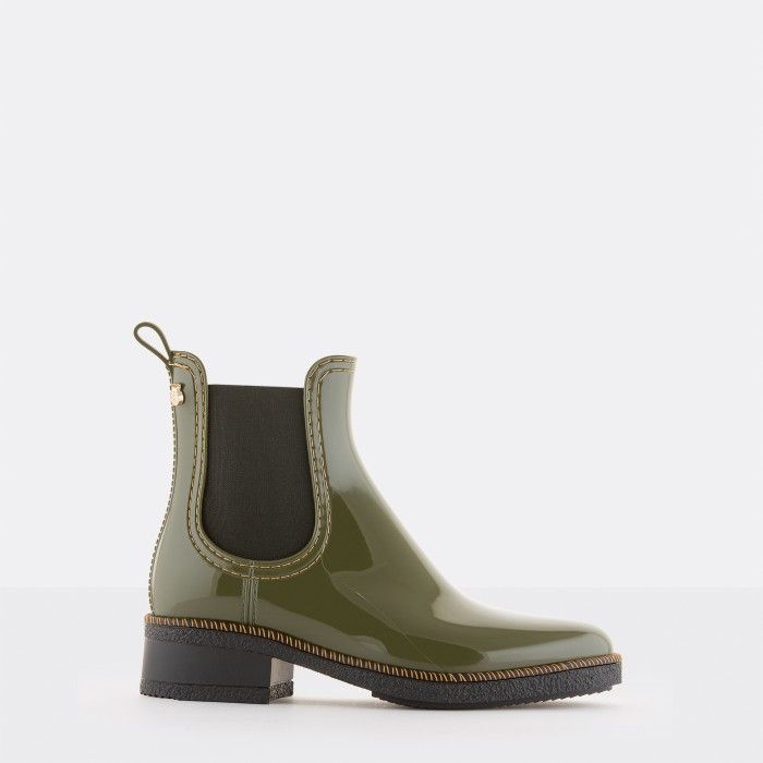 Military green vegan ankle boots WILLA 03 | Lemon Jelly Boots - 10021393