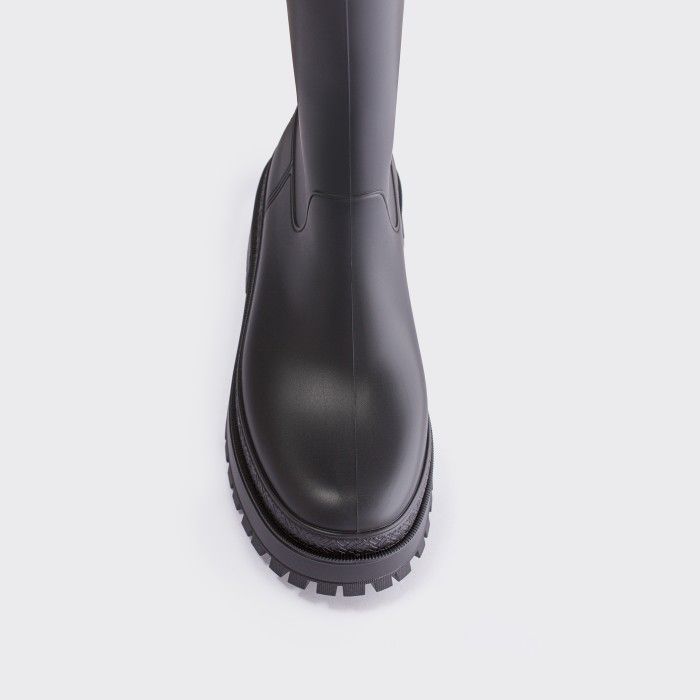 Black knee high boots with chunky sole GILMORE 01 | Lemon Jelly - 10021311