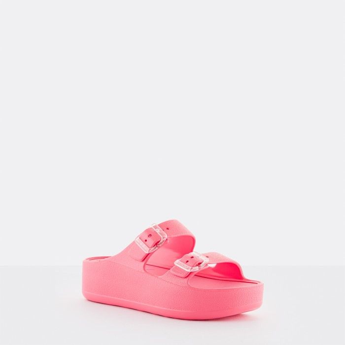 Lemon Jelly Shoes | Vegan pink sandals with buckles FENIX 11 - 10021732