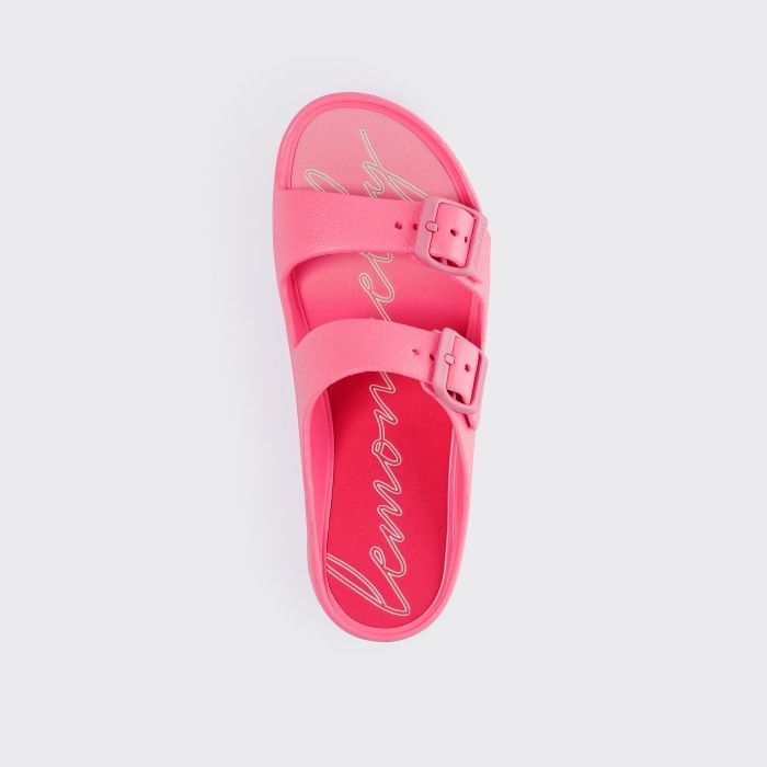 Lemon Jelly | Vegan pink double buckle sandals ALESSIA 02 - 10021804