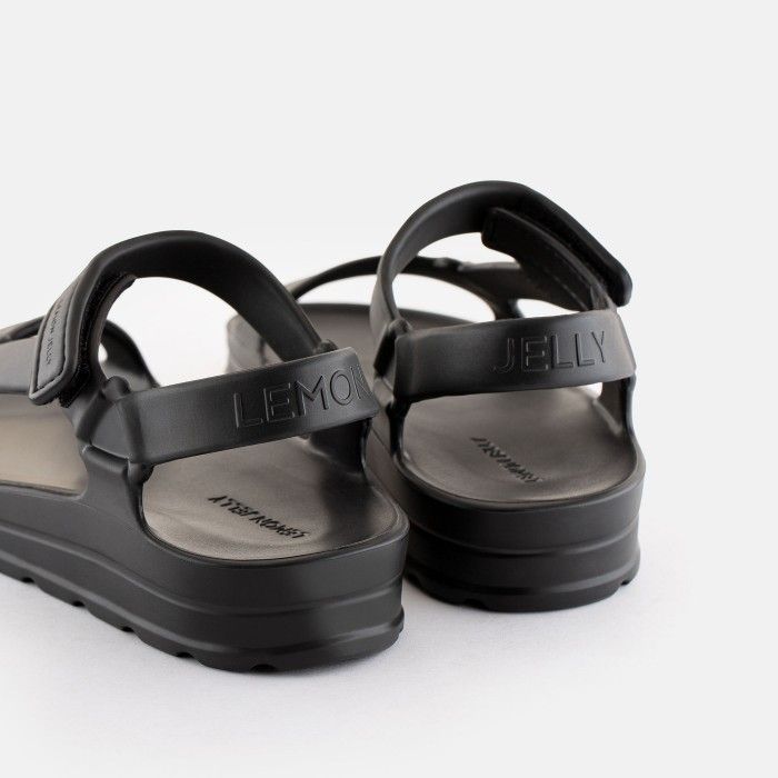 Lemon Jelly Shoes | Vegan sporty black sandals NOLA 01 - 10021957