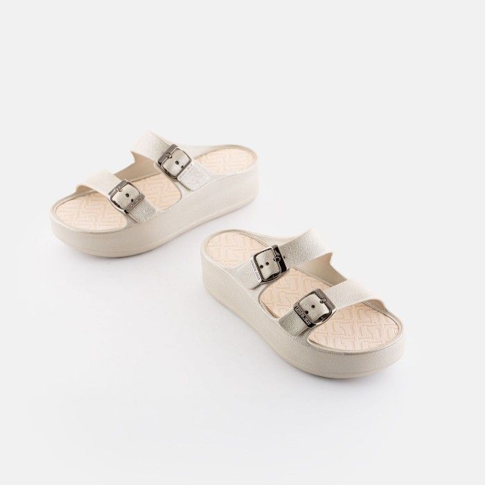 Vegan metallic sandals with buckles GIULIETTA 02 - 10021800