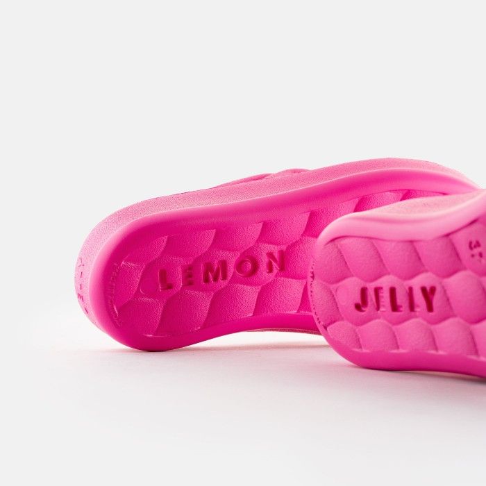 Vegan pink flip flops w/ printed insole ADIRA 01 - 10021708