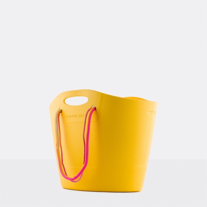 Lemon Jelly | Vegan yellow beach bag SAFFLOWER 05 - 10022749