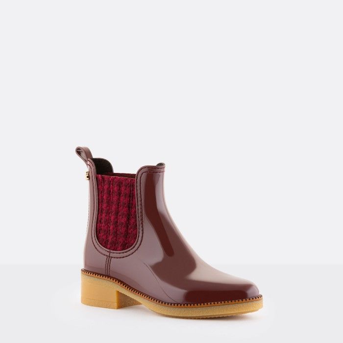 Vegan red chelsea boots KEENA 03 | Lemon Jelly Booties - 10022368