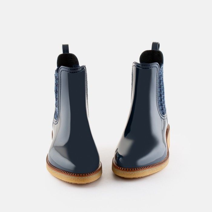 Vegan navy chelsea boots KEENA 02 | Lemon Jelly Booties - 10022367