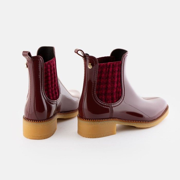 Vegan red chelsea boots KEENA 03 | Lemon Jelly Booties - 10022368