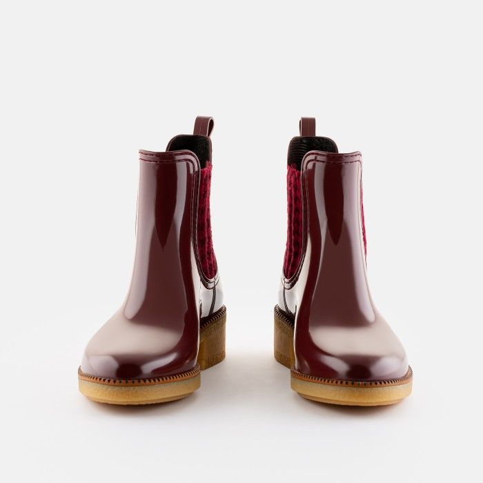 Vegan red chelsea boots KEENA 03 | Lemon Jelly Booties - 10022368