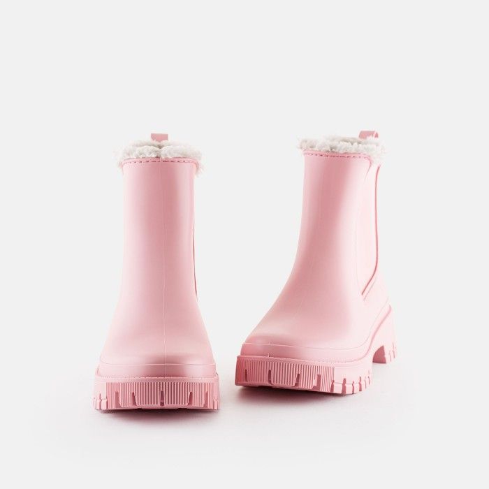 Vegan Pink fur lined boots WREN 08 | Lemon Jelly Boots Boots - 10022388