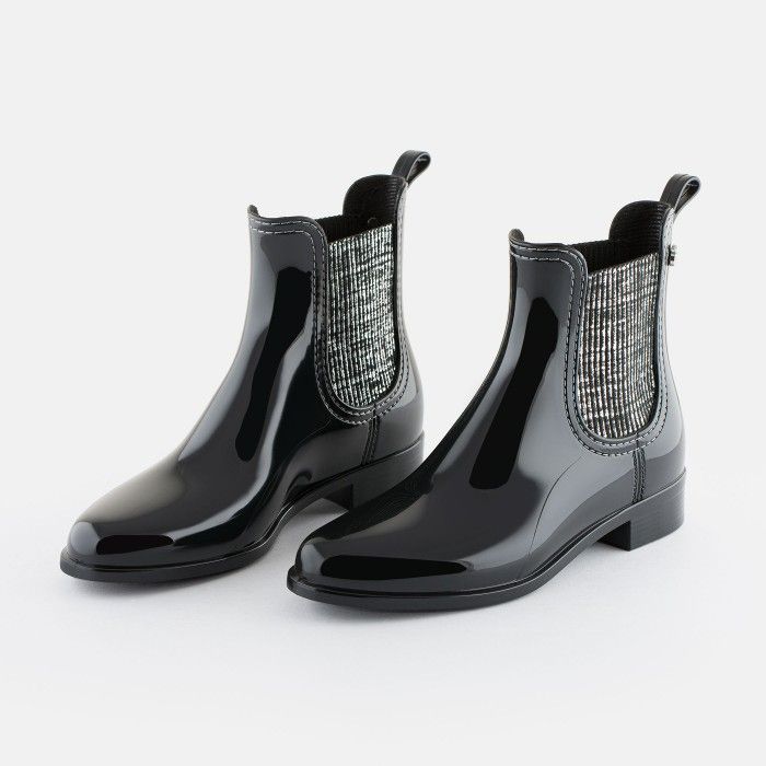 Vegan black chelsea boots AINE 01 | Lemon Jelly Booties - 10022411