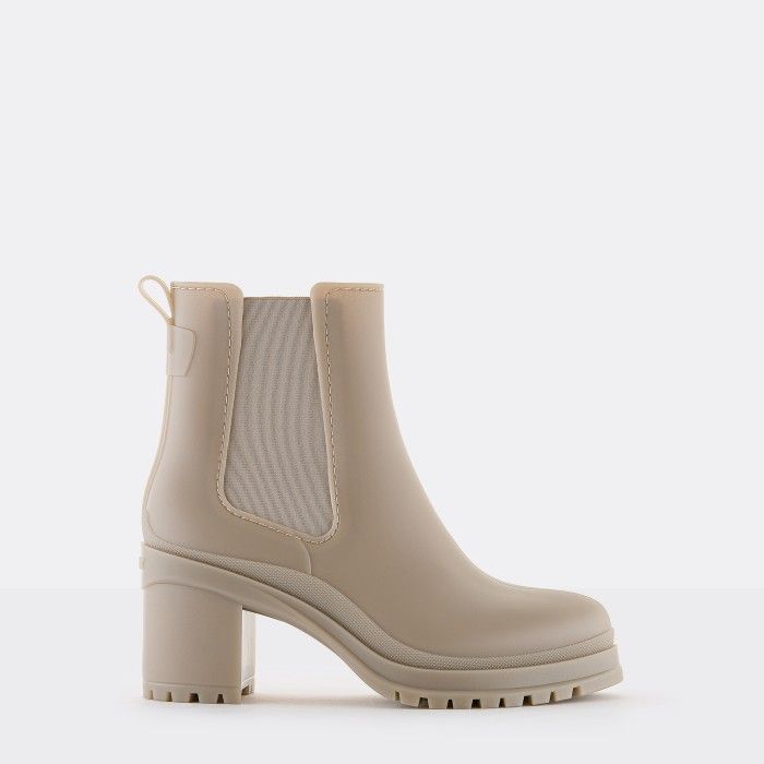 Vegan beige high heel boots NASH 07 | Lemon Jelly Booties - 10022428