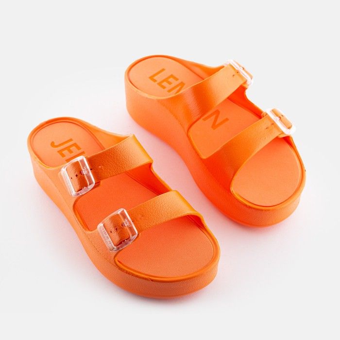 Lemon Jelly Slides | Orange Sandals with Buckles FENIX 09 - 10020917