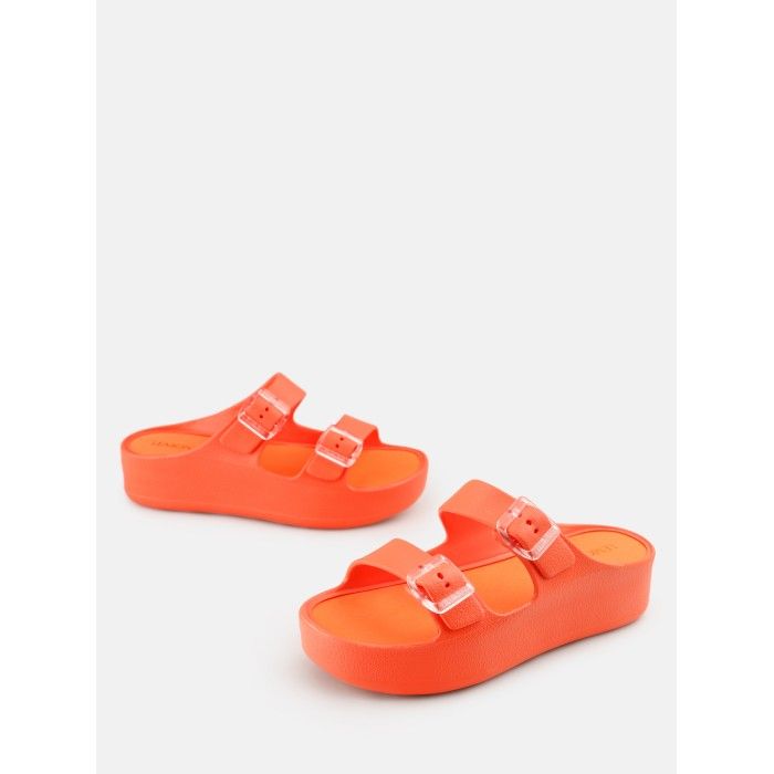 Sandlias Plataforma Laranja com Fivela Vegan Fenix Orange Peel - 10022977