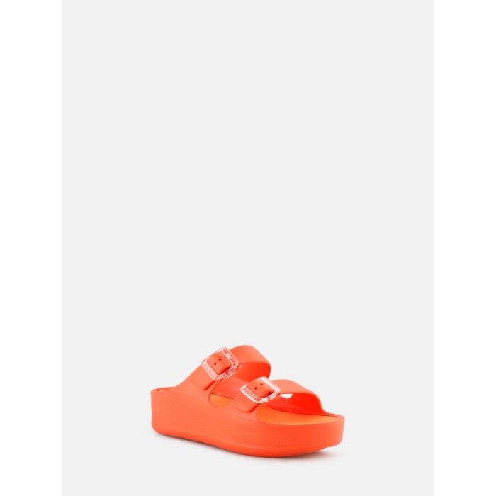 Sandlias Plataforma Laranja com Fivela Vegan Fenix Orange Peel - 10022977