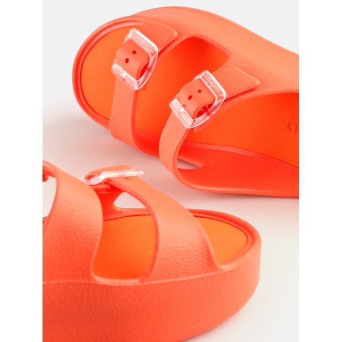 Sandlias Plataforma Laranja com Fivela Vegan Fenix Orange Peel - 10022977