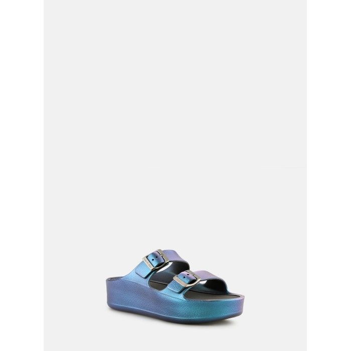 Lemon Jelly Bright Sandals with Buckles Elina Pearl Blue - 10022979