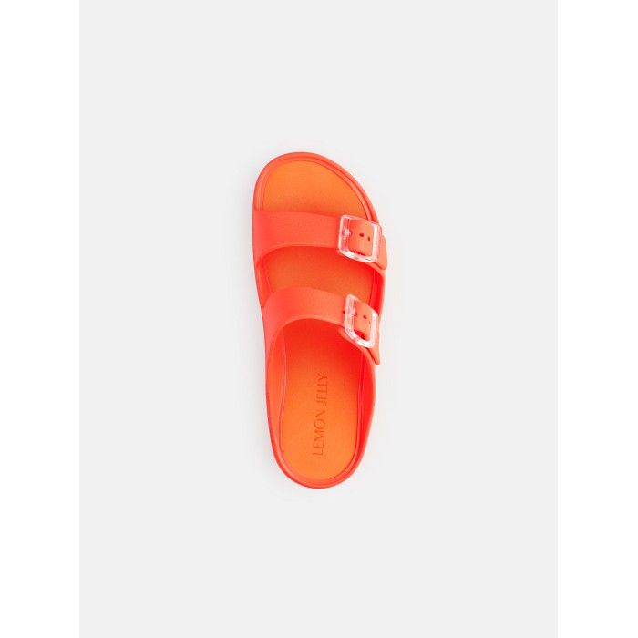 Sandlias Plataforma Laranja com Fivela Vegan Fenix Orange Peel - 10022977