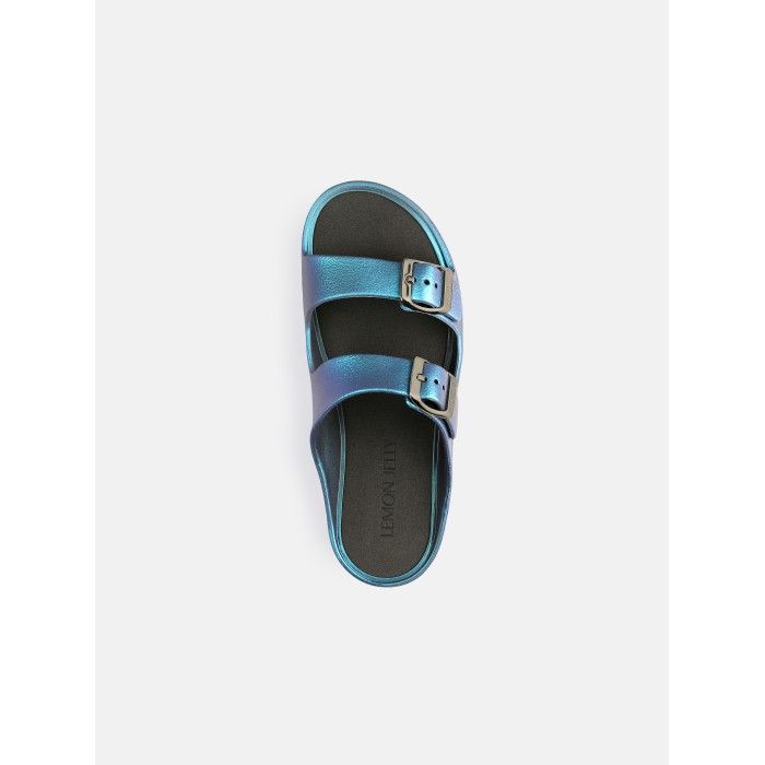 Lemon Jelly Bright Sandals with Buckles Elina Pearl Blue - 10022979