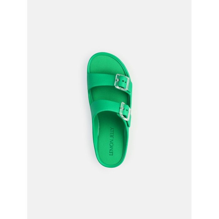 Lemon Jelly Sandals with Buckles Vegan Fenix Oasis Green - 10022925