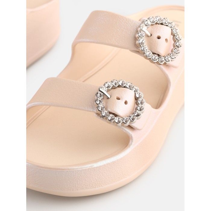 Sandlias Beges Fivelas com Rivetes Clea Desert - 10022937