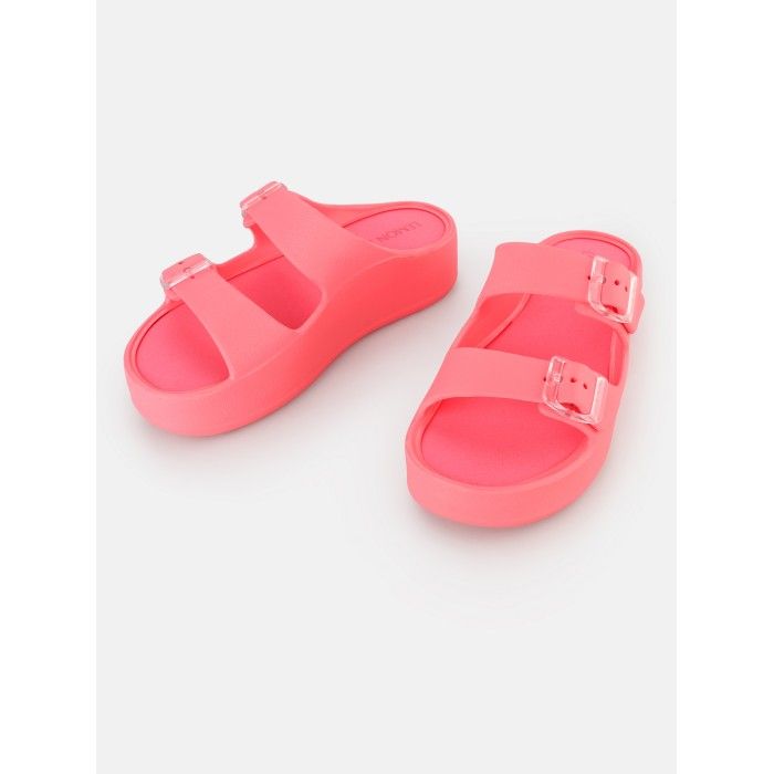 Sandlias Plataforma Rosa com Fivela Vegan Fenix Flamingo Pink - 10023127
