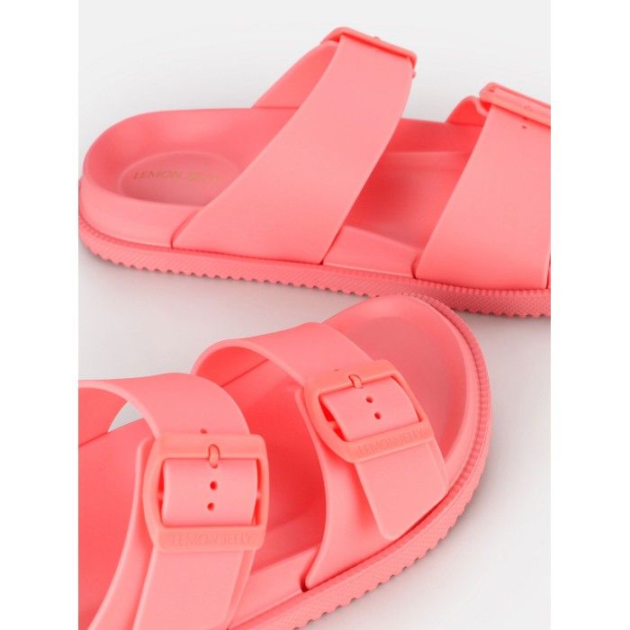 Lemon Jelly Sporty Sandals with Buckles Elise Flamingo Pink - 10023146