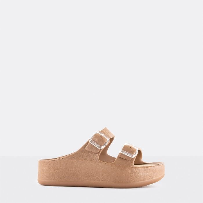 Lemon Jelly Sandals with Buckles Vegan Fenix Bronzo Metal - 10023125