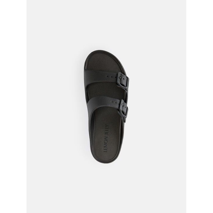 Sandlias Plataforma Pretas com Fivela Vegan Fenix Black - 10023122