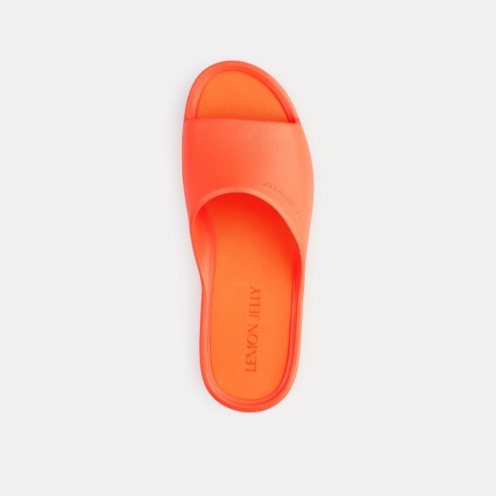 Lemon Jelly Platform Slides Vegan Sunny Orange Peel - 10022976