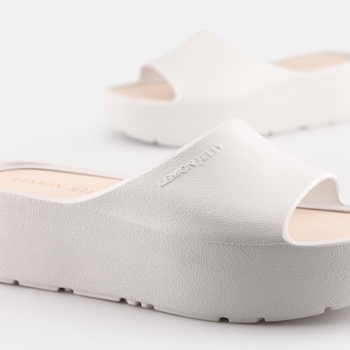 Lemon Jelly Platform Slides Vegan Sunny Pearl Metal - 10023098