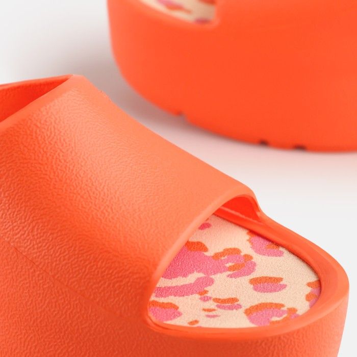 Lemon Jelly Patterned Insole Slides Emilia Orange Peel - 10022849