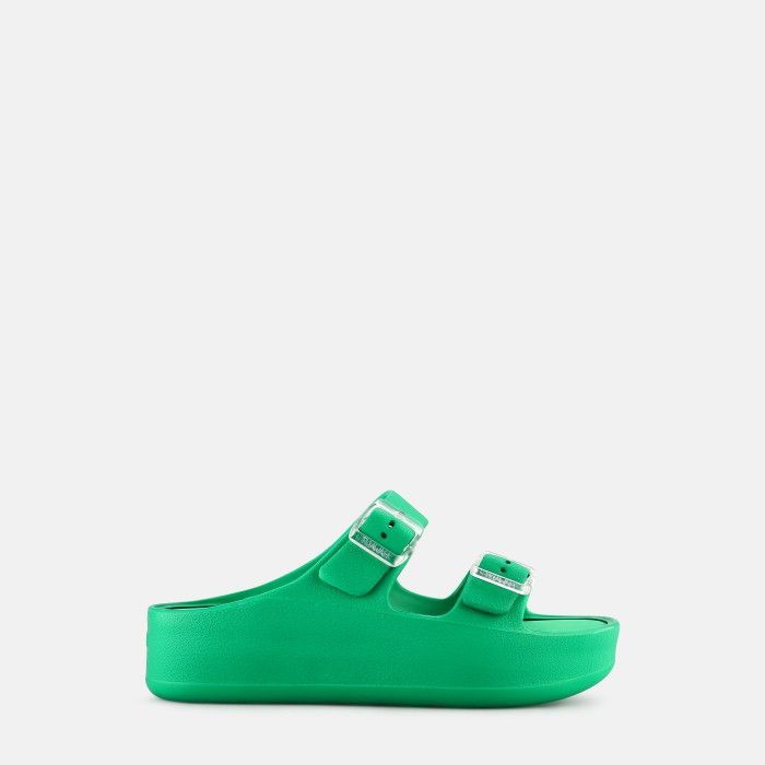 Sandlias Plataforma Verdes com Fivela Vegan Fenix Oasis Green - 10022925