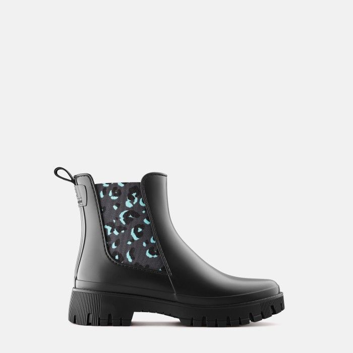 Lemon Jelly Rain Chelsea Ankle Boots with Pattern Alani Black - 10022984