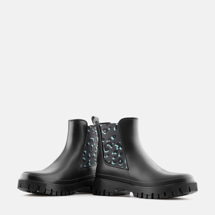 Lemon Jelly Rain Chelsea Ankle Boots with Pattern Alani Black - 10022984