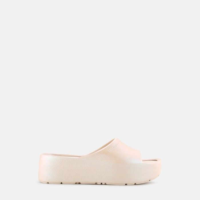 Chinelos Plataforma Brilhantes Beges Vegan Elodie Desert - 10023027