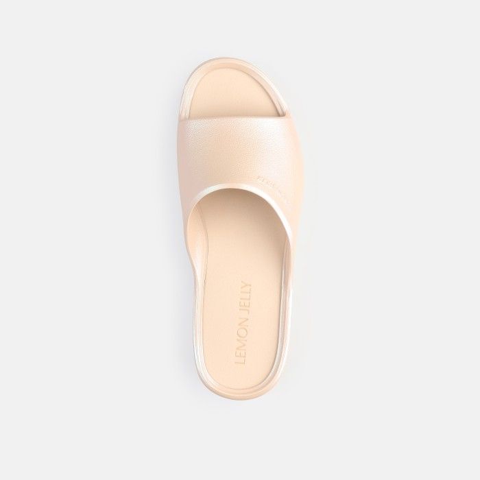 Chinelos Plataforma Brilhantes Beges Vegan Elodie Desert - 10023027