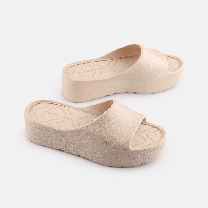 Lemon Jelly Metallic Slides Fiorella Desert Vegan - 10023119