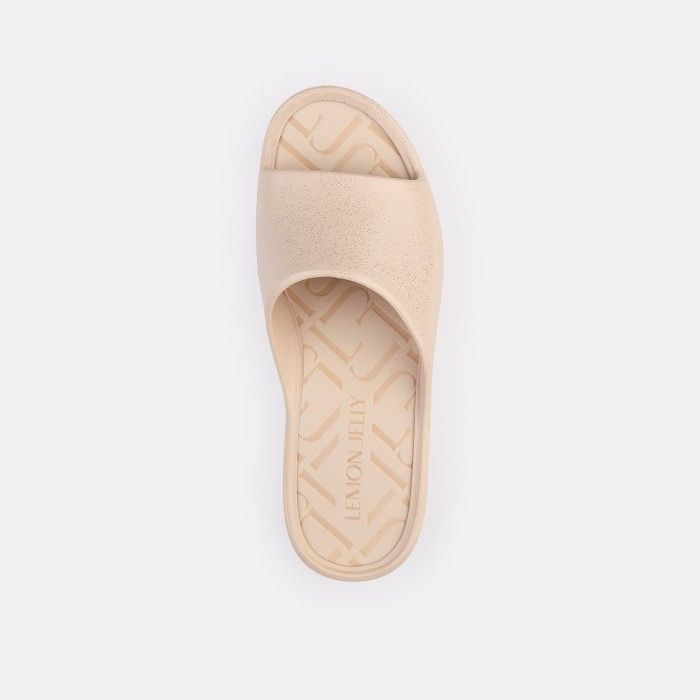 Lemon Jelly Metallic Slides Fiorella Desert Vegan - 10023119