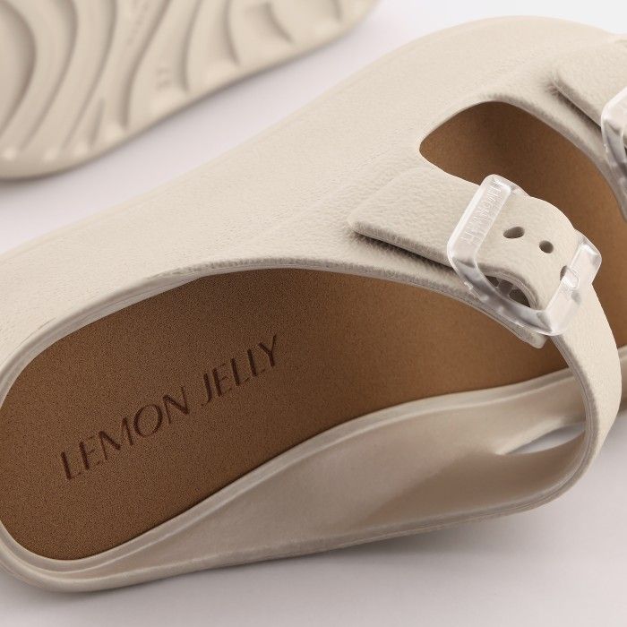 Sandlias Plataforma Cinzentas com Fivela Vegan Fenix Warm Grey - 10023124