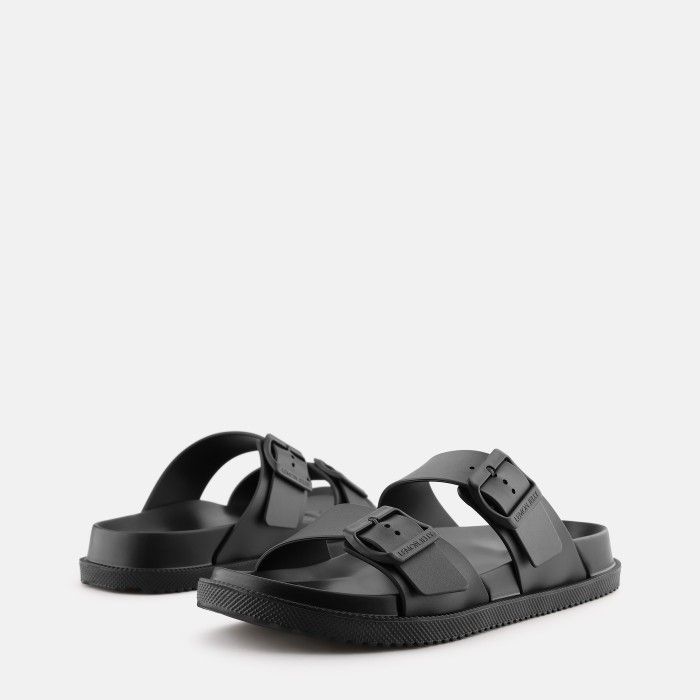Lemon Jelly Sporty Sandals with Buckles Elise Black - 10023145
